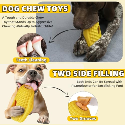 Mile High Life Dog Frozen Treat Toys, Interactive Dog Lick Toys with Dual Frozen Molds, Indestructible Aggressive Chew Toys to Keep Them Busy, Food Grade-Easy to Clean-Reduce Anxiety-Safe Chewing