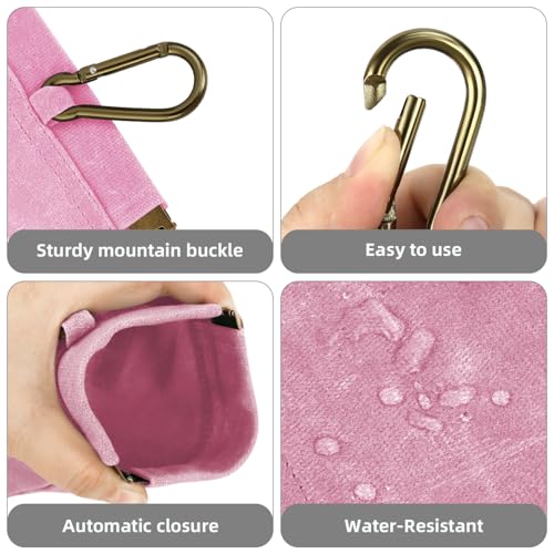 1 Pcs Pocket Pet Training Pouch,Dog Treat Pouch (Pink) - color: Pink