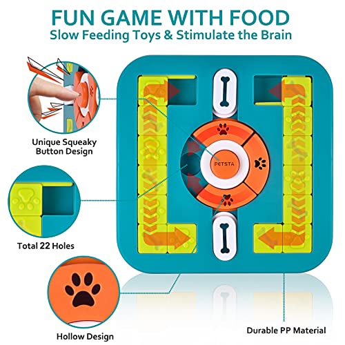 PETSTA Dog Puzzle Toys, Treat Dispensing Dog Enrichment Toys for IQ Training and Brain Stimulation, Interactive Mentally Stimulating Toys as Gifts for Puppies, Cats, Dogs (M-Level 3) - color: M-Level 3