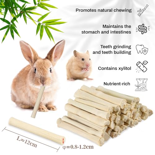 Sukh 320g Sweet Bamboo Chew Sticks - Natural Rabbit & Chinchilla Chew Toys - size: 11.29 OZ