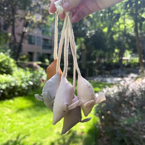 Catnip Mice Cat Toys, 6 Pcs Interactive Fabric Mouse Toys for Indoor Cats - size: Small