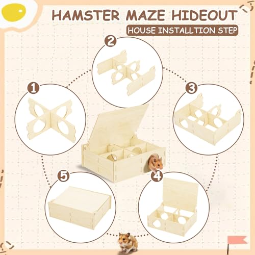 Breezehug 4 Pcs Hamster Cage Accessories Hamster Platform Toy, Castle - style: Castle