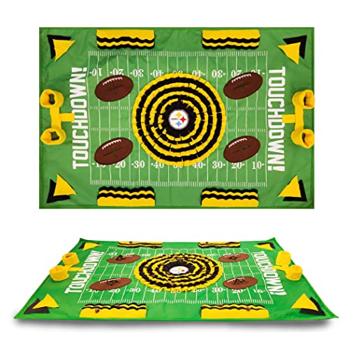 NFL Pittsburgh Steelers Dog Snuffle Mat – Interactive Pet Slow Feeder, Football Field Design Food Puzzle Toy for Dogs & Cats, Foraging Activity Mat for Smarter Feeding - color: PITTSBURGH STEELERS