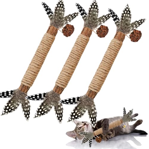 Cat Chew Toys Silvervine Sticks Dental Treat Feather 3Pack Indoor - size: Pro-3 Pack