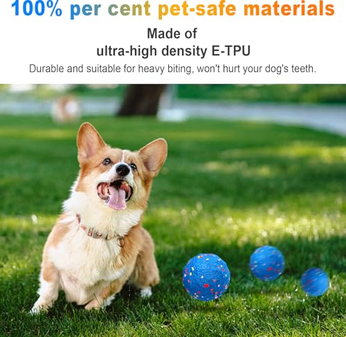 Interactive Dog Ball for Small & Medium Dogs, Automatic Moving Dog Ball with Rolling & Bouncing Modes, USB-C Rechargeable Interactive Dog Toy, Durable Lightweight ETPU Shell, Motion Activated Pet Ball - color: Blue