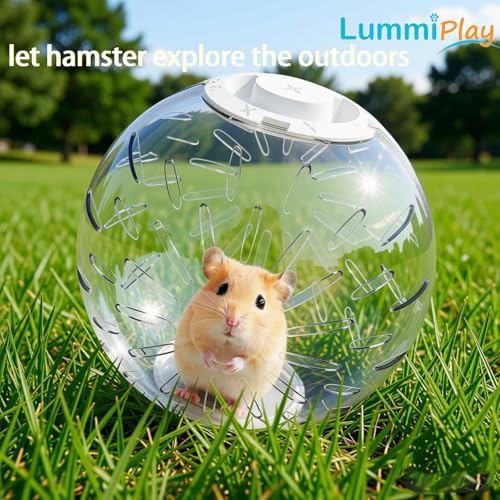 5.9 inch Hamster Ball, Exercise Toys, Running Clear Plastic Balls, Easy to Clean, Portable Cage, for Small and Medium Hamsters,Dwarf Hamster, White Lid - color: White