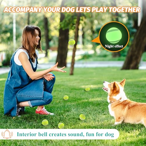 X-Small Dog Tennis Balls Dog Toys Ball 1.5" Pack of 12, Fit Ball Launchers - color: All glow-in-the-dark yellow tennis balls
