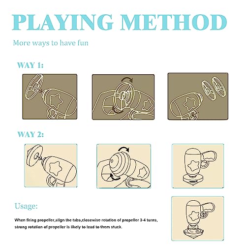 Cat Fetch Toy, Interactive Flying Cat Toy with 20 Propellers, Kitten Tracks Toy for Training Hunting Chasing - color: Dark Blue + 20 Propellers