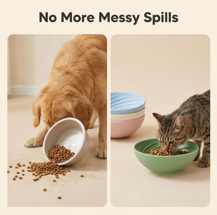 Dog Lick Bowl Slow Feeder for Dogs and Cats (Almond Beige), Silicone Lick Mat Bowl for Slow Eating, Anxiety Relief, Interactive Pet Feeding Dish, Dishwasher Safe - color: begie