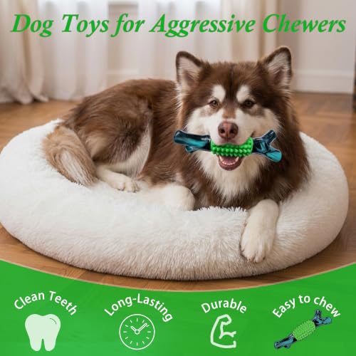 Dog Toys for Aggressive Chewers, Tough Stick Chew Bone - color: 03-dark green