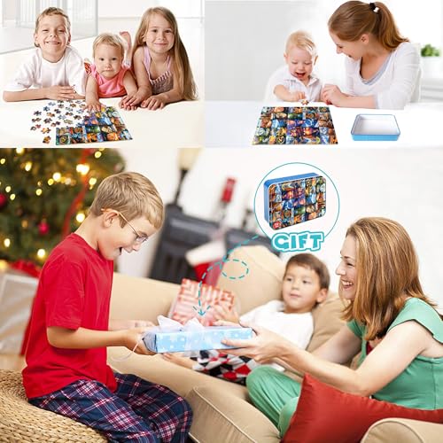 LELEMON Nation Park Jigsaw Puzzles in a Metal Box 100 Pieces World Park Jigsaw Puzzle for Adults Kids Ages 4-8 Children Learning Educational Puzzles Toys - color: Park