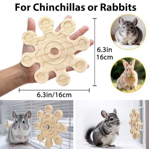 2Pcs Rotating Chinchilla Chew Toys, Kiln-Dried Wood for Teeth Care - color: 2pcs, size: Small
