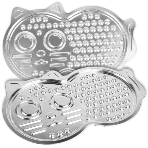 Vivifying Stainless Steel Lick Mat for Dogs, 2 Pack Calming Lick Pads