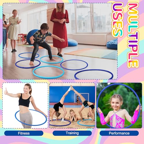 Libima 16 Pcs Toy Hoops for Kids - color: Gradient Blue, size: 28 Inch