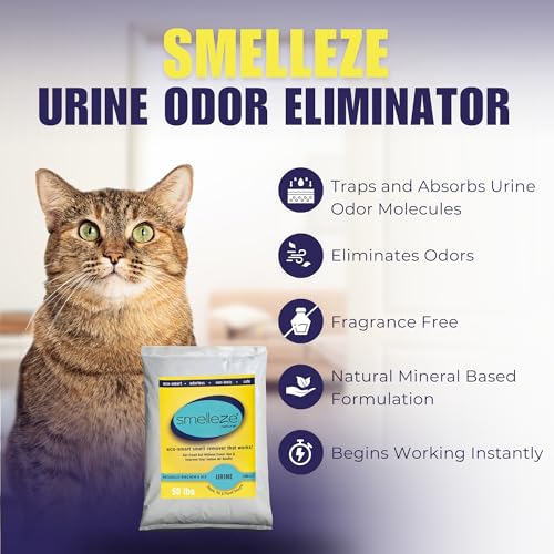 SMELLEZE Natural Urine Smell Removal Deodorizer Granules - 50 lb. Bag - size: 800 Ounce (Pack of 1)