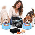 2-Pack Petsy Dog Lick Bowl Slow Feeder with Rolling Ball (Blue) - color: 2-Pack Blue