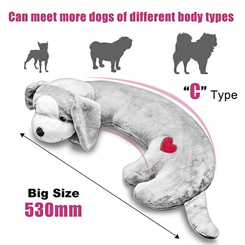 Moropaky Hearbeat Toy for Dog Anxiety Relief Behavioral Training Aid Toy, Grey - color: Grey