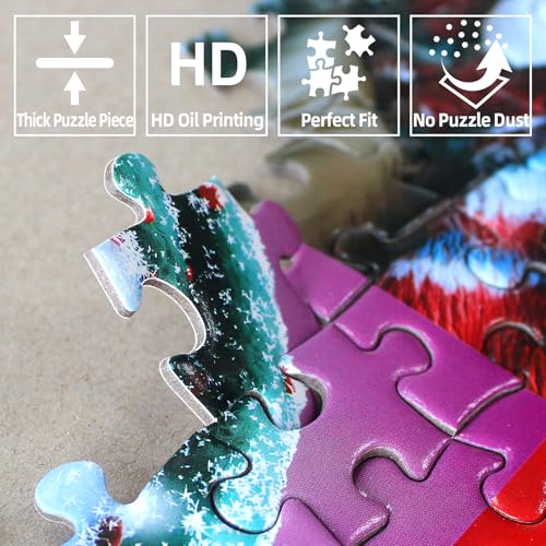 1000 Piece Jigsaw Puzzle for Adults Cute Fun Dog Vacation in Santorini Greece Scene Beautiful Landscape Puzzle Fun Bulldog Puzzle Games for Adults Night (70x50cm) - color: Fun Dog
