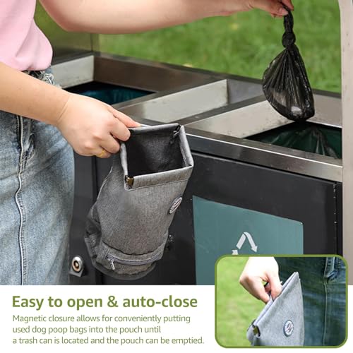 Dog Poop Bag Holder for Leash with Waste Bags Dispenser
