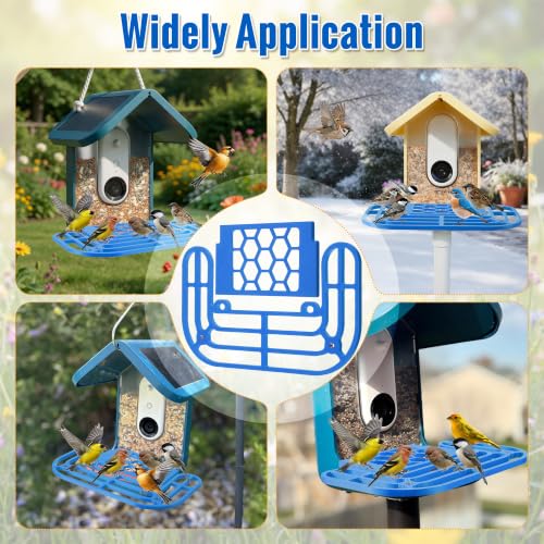 Saillong 2-in-1 Bird Feeder Kit, Compatible with BirdBuddy Feeder, Blue - color: Blue