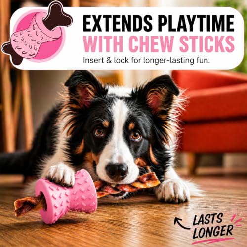 Treat Dispensing Dog Toys,Interactive Puzzle Toy for Small Dogs,Slow Feeder - color: Peach, size: Small