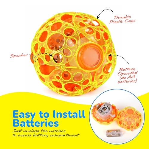 ArtCreativity Light-Up Dancing Ball with Sound Effects, Set of 2, LED Vibrating and Singing Ball for Kids, LED Party Supplies for Birthdays and More, Best Gift and Party Favors for Boys and Girls