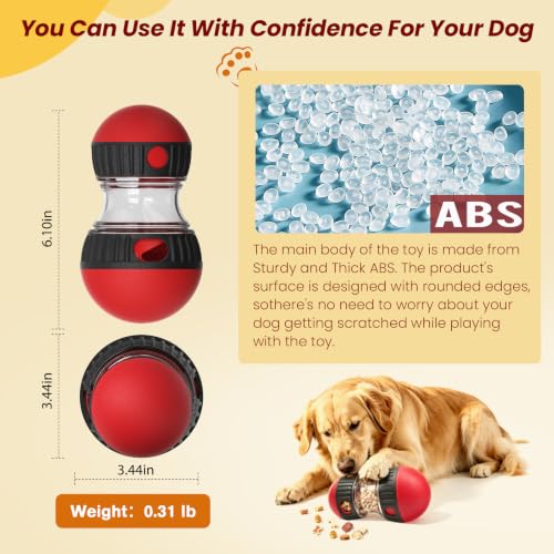 Dog Puzzle Toy, Adjustable Treat Dispenser & Slow Feeder