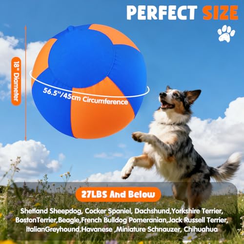 18" Herding Ball for Dogs,Large Dog Ball Toy for Australian/German Shepherd