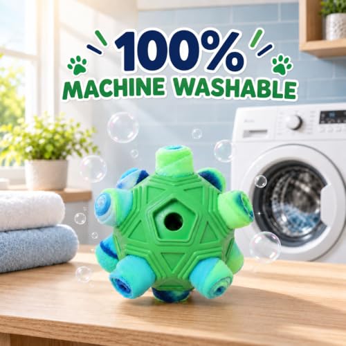 Dog Snuffle Ball, Interactive Enrichment Slow Feeder Puzzle Toy, Green - color: Green