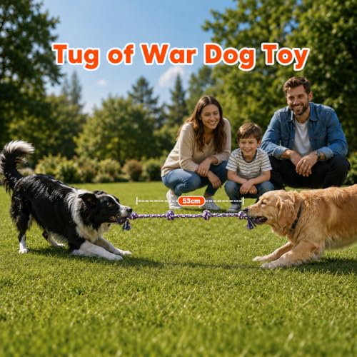 Aitmexcn Large Dog Toys for Aggressive Chewers, 8 Pack Dog Rope Toys - size: 8 Pack-Large