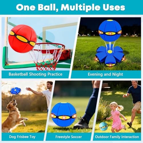 Magic Ball, Magic Flying Saucer, Parent-Child Interactive, Dual-Mode Switching, with 6 Lights - color: Green