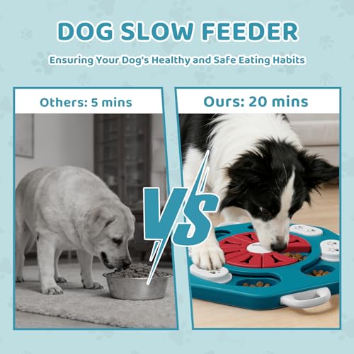 MateeyLife Dog Puzzle Toy for Smart Dogs, Puppy Enrichment Toys (L2, Blue) - color: L2, Blue