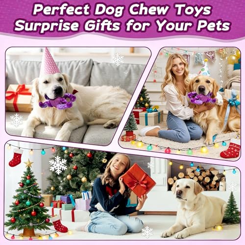 Furdog Dog Toys for Aggressive Chewers Indestructible Dog Toy for Large Dogs Tough Dog Toys to Keep Them Busy - color: Purple-1