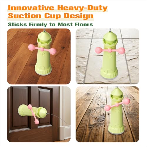 BSISUERM Cat Interactive Toys for Indoor Cats, Enhanced Suction Cup Cat Teaser Wand, Kitty Enrichment Chase Toy Fun Weight Loss Exercise Toy for Kitten Adult Cats Boredom Relief Keep Them Busy - color: Green