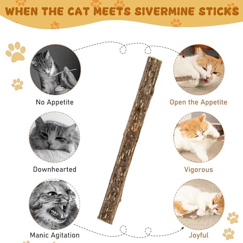 WoLover 25 PCS Silvervine Sticks for Cat, Natural Matatabi Chew Toys - size: 25 Count