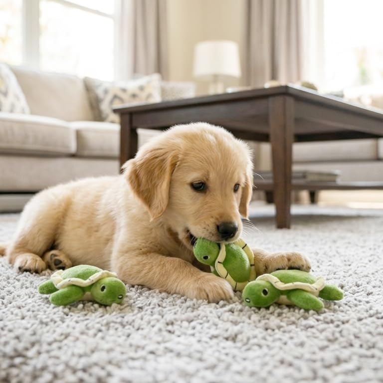 Hollypet Squeaky Hide and Seek Dog Toys for Small and Medium, 4 Turtles - style: 4 Turtles Refill