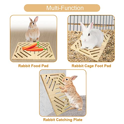 Litewoo Rabbit Scratch Board Claw and Teeth Care Chew Toy Bunny Wood Pad, B - color: C 12.60x9.84 inch