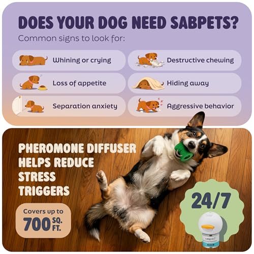 Dog Calming Diffuser – Pheromone Plug-in for Dogs + Toy - size: 5-in-1 Pack