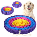 PET ARENA Snuffle Mat Dog Puzzle Feeder for Slow Eating & Brain Training - color: Yellow Rose Blue