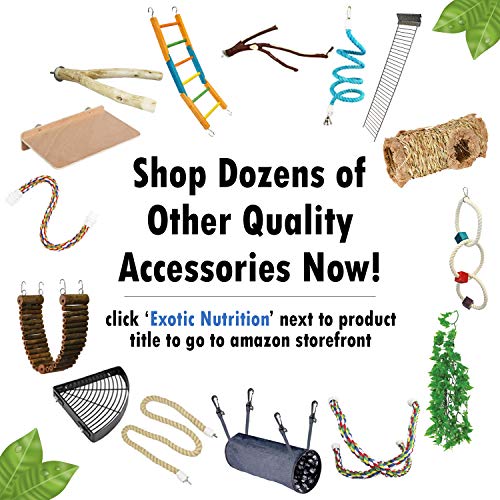 42 Inch Natural Rope (Regular) - Flexible Bendable Climbing Rope Perch Cage Accessory Toy - Sugar Gliders, Squirrels, Degus, Marmosets, Monkeys, Parrots, Birds, Rats & Other Small Pets (Pack of 2) - size: 42 inches long, 3/4 inches thick (Pack of 2)