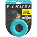 Playology Dual Layer Ring Dog Toy - Peanut Butter Chew Toy - Jumbo Blue - size: Jumbo, style: Peanut Butter