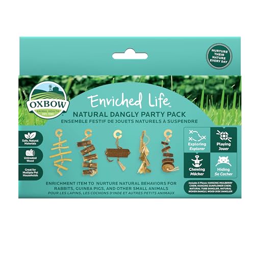 Oxbow Natural Dangly Party Pack, Rabbit & Guinea Pig Toys, Enrichment - style: Dangly Pack