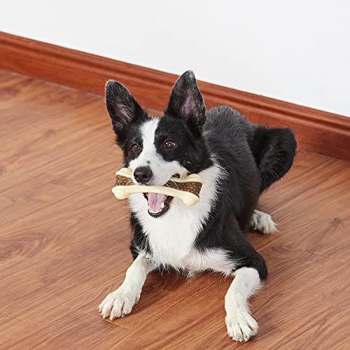 3 Pack Dog Chew Toys for Aggressive Chewers ,All Breed, Beef Flavor Bones - size: 3 PCS WBEEF bone