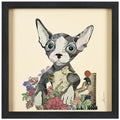 Empire Art Direct Sphynx Dimensional Collage Handmade by Alex Zeng Framed Graphic Cat Wall Art Ready to Hang, 17 in. x 17 in. x 1.4 - color: Gray, size: 17"L x 17"W
