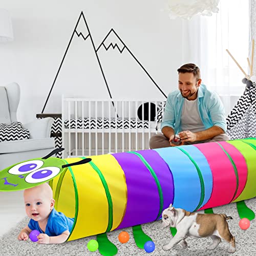 TIKTENT Kids Play Tunnel for Toddlers Colorful Pop Up Crawl Tunnel Toy - style: Colorful crawling Tunnel