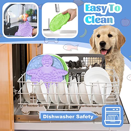 Lick Mat for Dogs & Cats, 3-Pack Slow Feeder Lick Pad with Suction Cups, Anxiety Relief, BPA Free, Dishwasher Safe