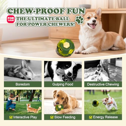 Frozen Dog Enrichment Toy, Small Freezable Fillable Natural Rubber Chew Toy - color: Green, size: Small