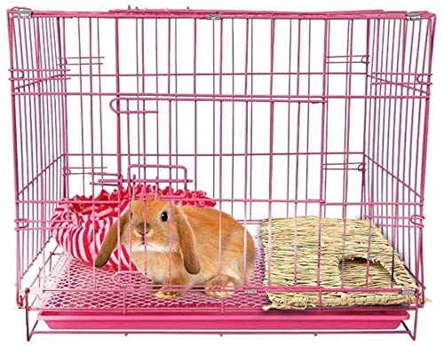 Tfwadmx Rabbit Grass House 2PCS, Extra Large - Natural Hand Woven Seagrass Play Hay Bed, Hideaway Hut Toy for Bunny Hamster Guinea Pig Chinchilla Ferret - size: 2pcs (14.6 x 11.4 x 10.2in)