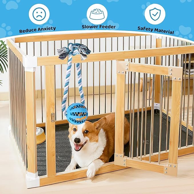 Interactive Dog Toys, Crate Training Aids for Puppies,Light Blue - color: light blue