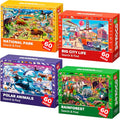 Jigsaw Puzzles for Kids Ages 4-6 - 4 x 60 Piece Kids Puzzles Ages 5-8 - color: Animals